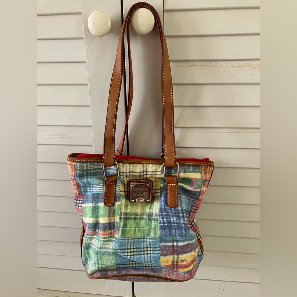 Dooney & Bourke Small Red Picnic Ant Tote Bag with Leather Trim